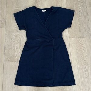 Madewell Cross-Front Flutter-Sleeve Mini Dress